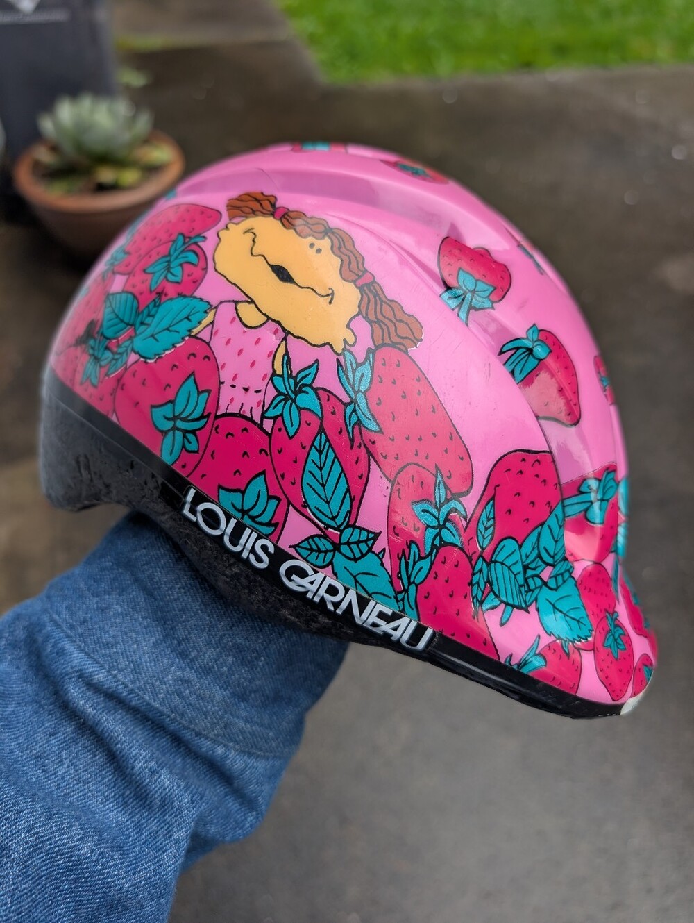 Louis Garneau Child Bicycle Helmet Strawberries Terrible Size Small